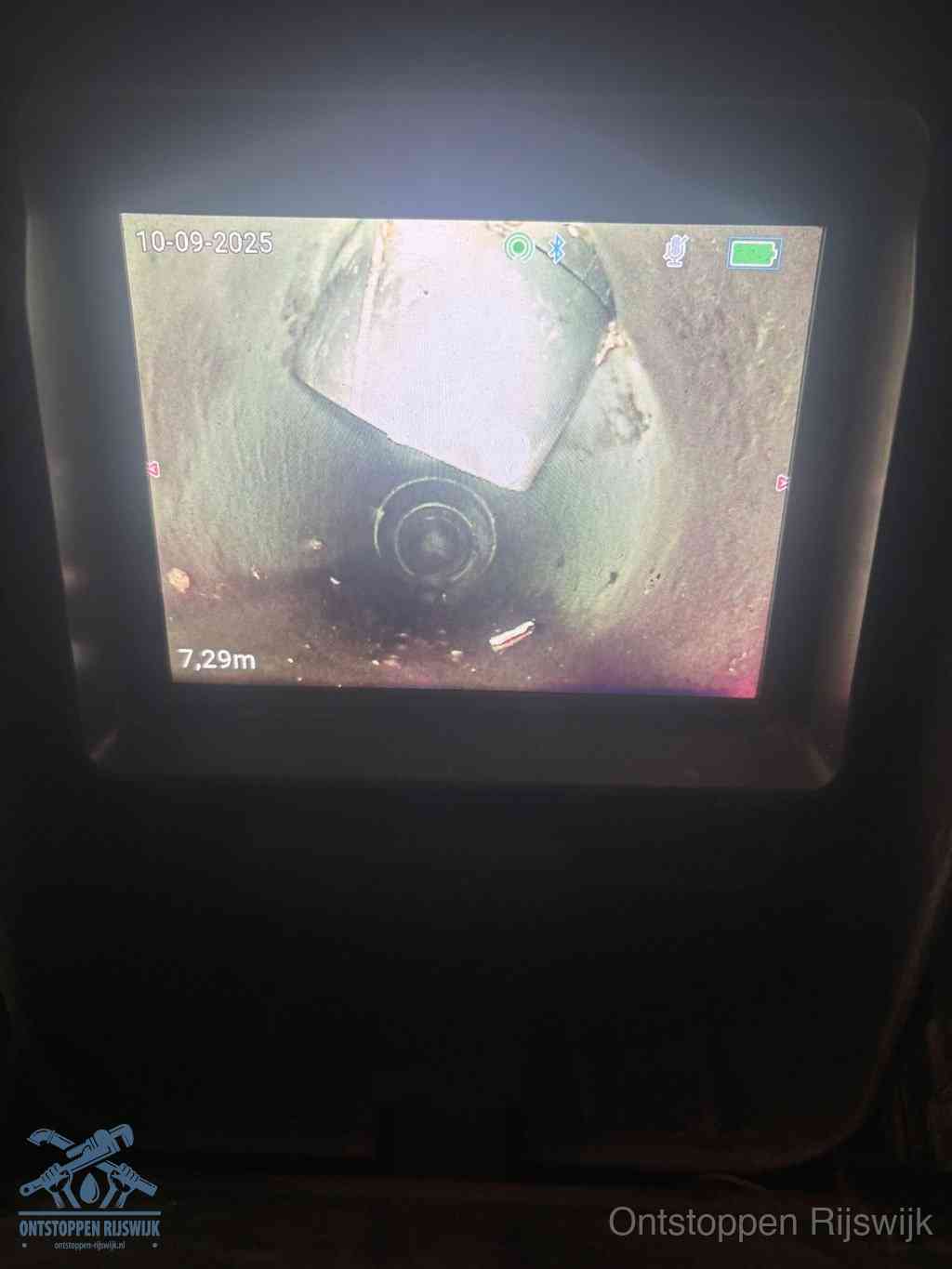 Rioolverzakking camerabeeld in Rijswijk